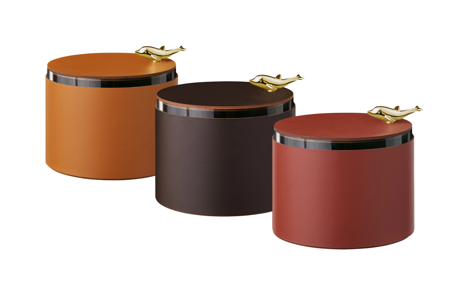 Шкатулка DOLPHIN 15 см бордо, кожа – 2