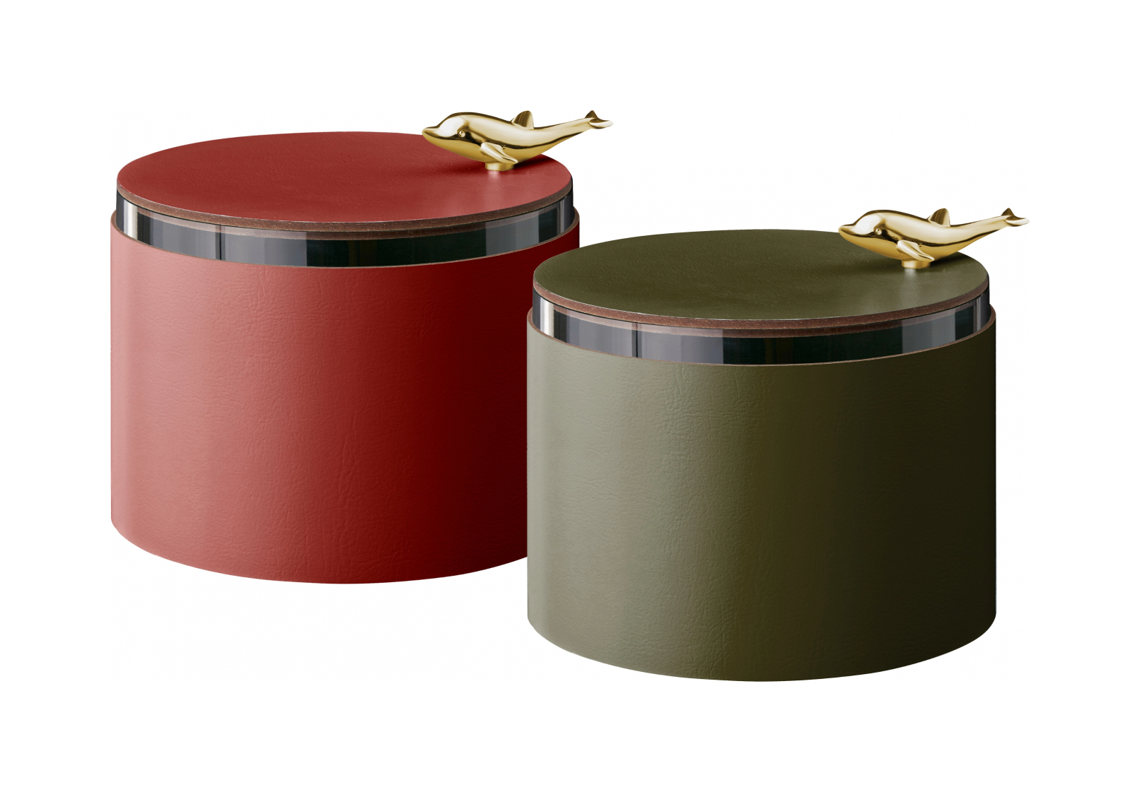 Шкатулка DOLPHIN 15 см бордо, кожа ADJ 5015D.30.O