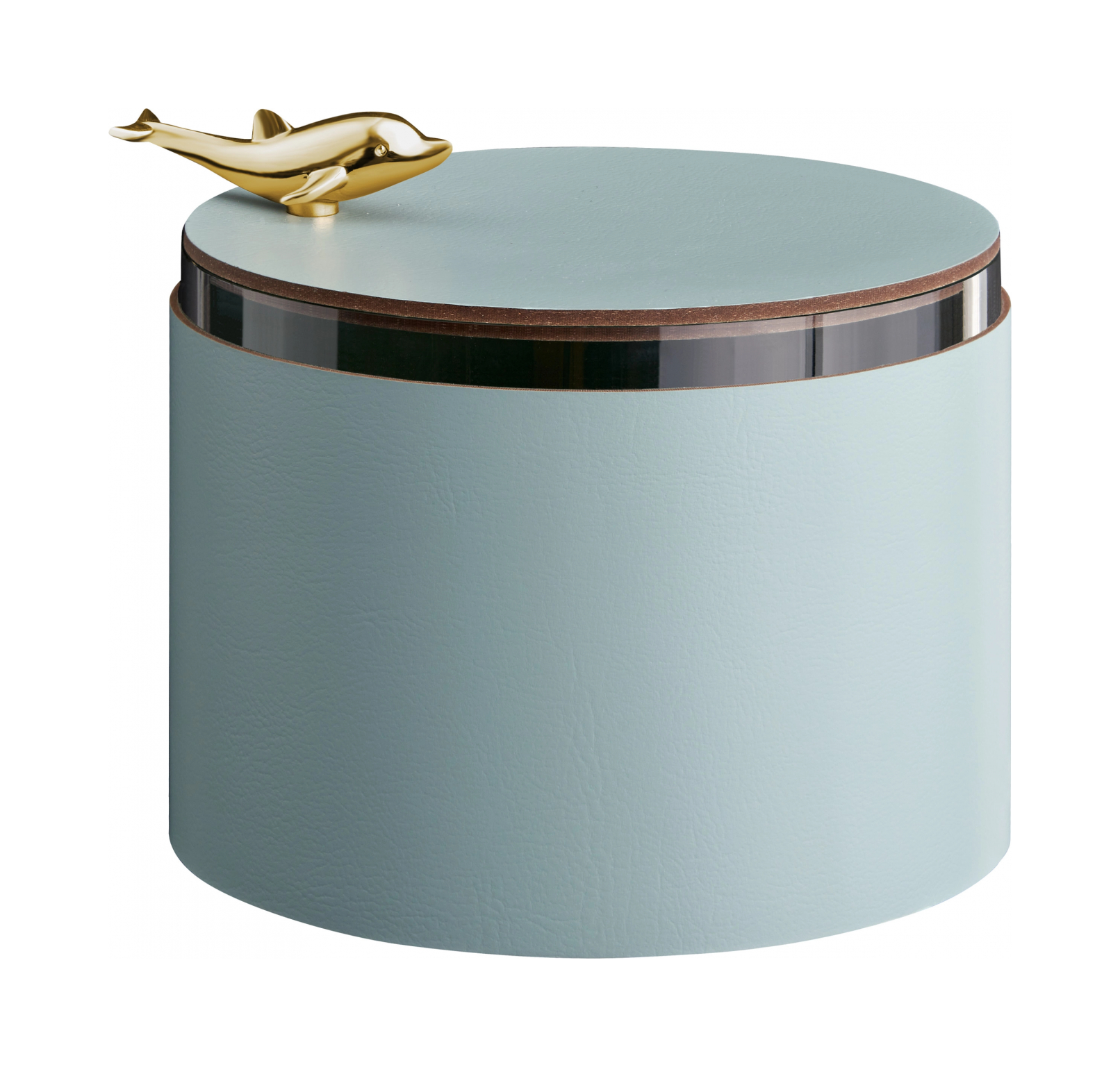 Шкатулка DOLPHIN 15 см небесно-голубая, кожа