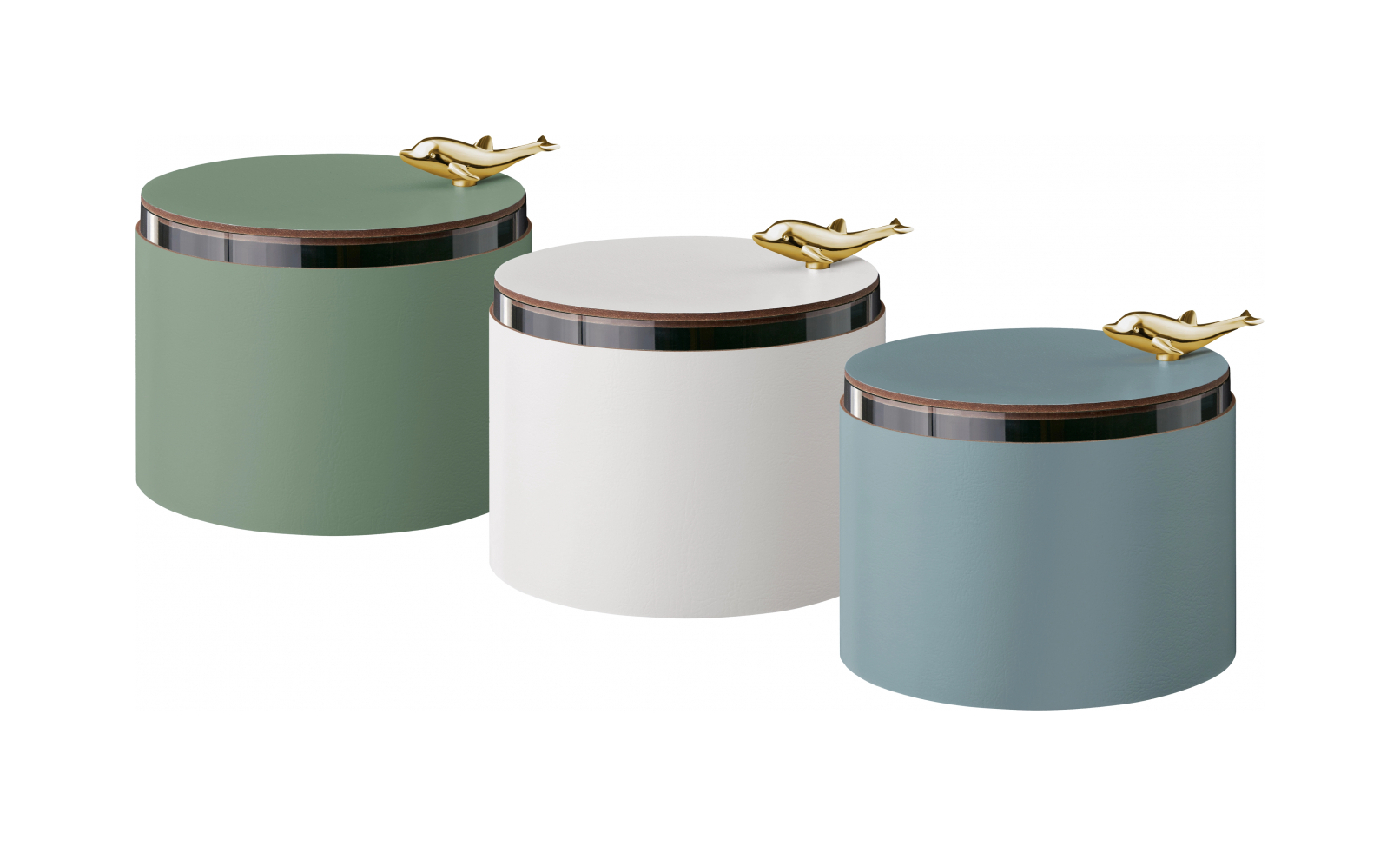 Шкатулка DOLPHIN 15 см эвкалипт, кожа – 2