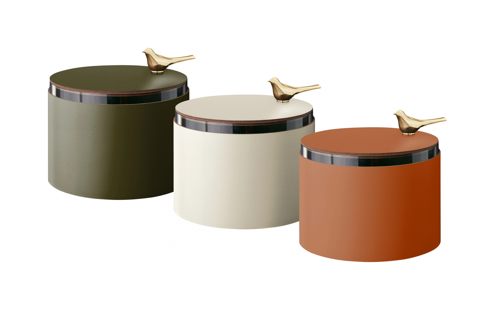 Шкатулка BIRD 15 см панна кота, кожа – 2