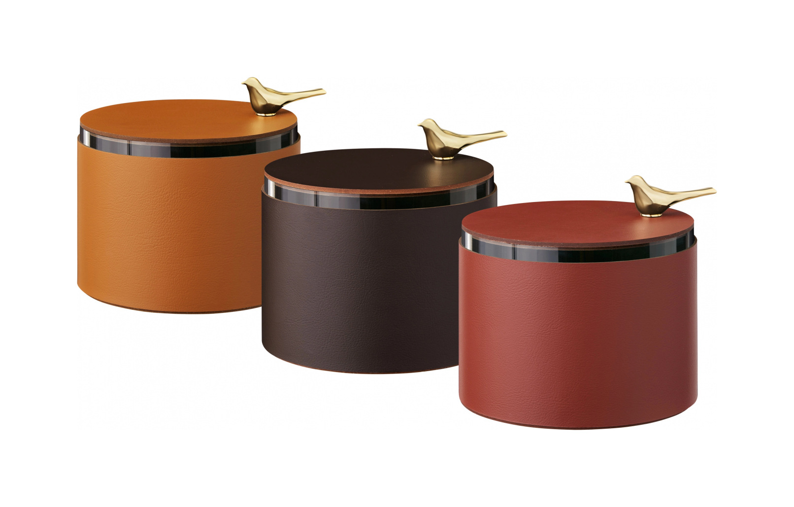 Шкатулка BIRD 15 см бордо, кожа – 2