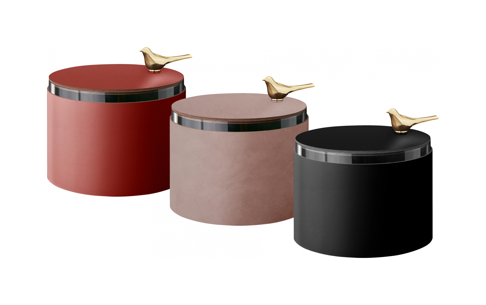 Шкатулка BIRD 15 см бордо, кожа ADJ 5015B.30.O