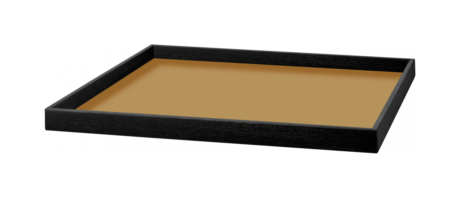 Поднос MONDO 40x40 горчица, кожа, древесная паста