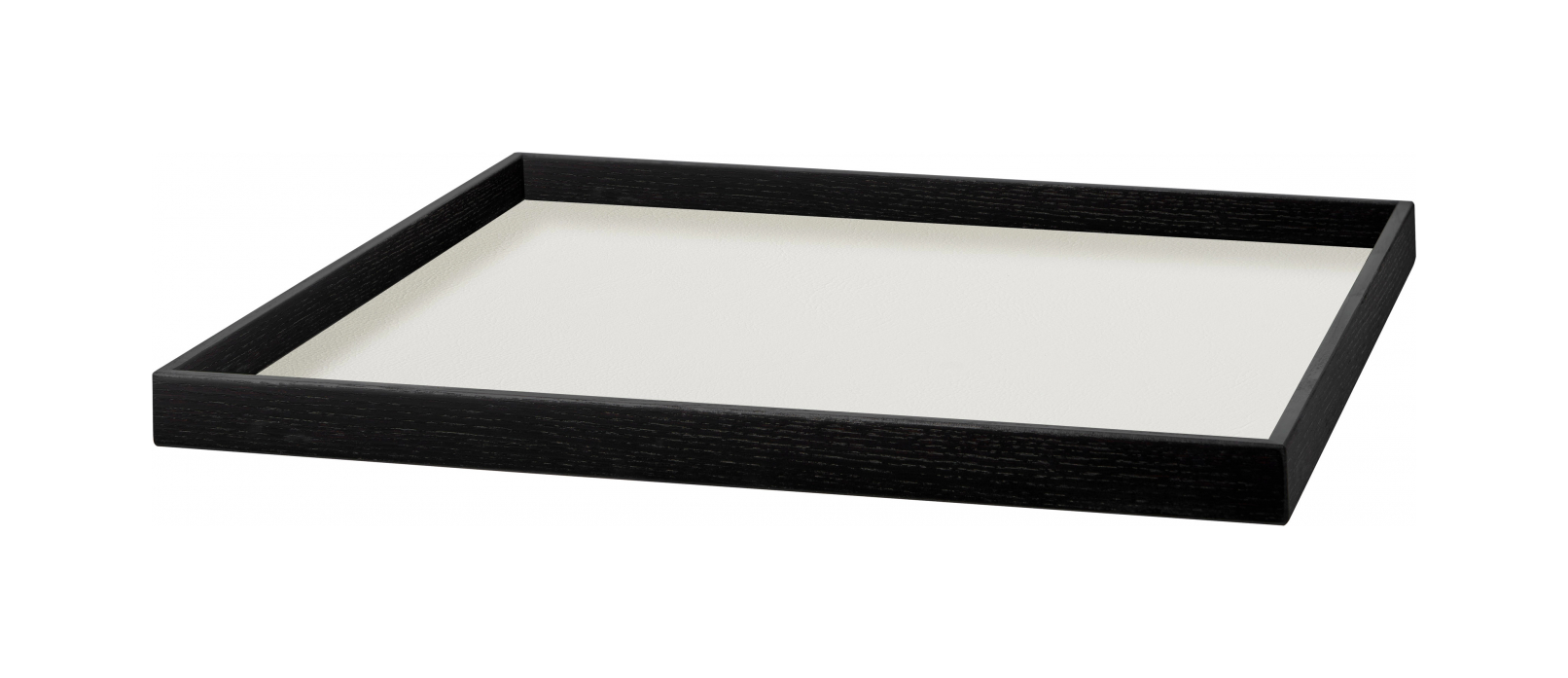 Поднос MONDO 30x30 белый, кожа, древесная паста