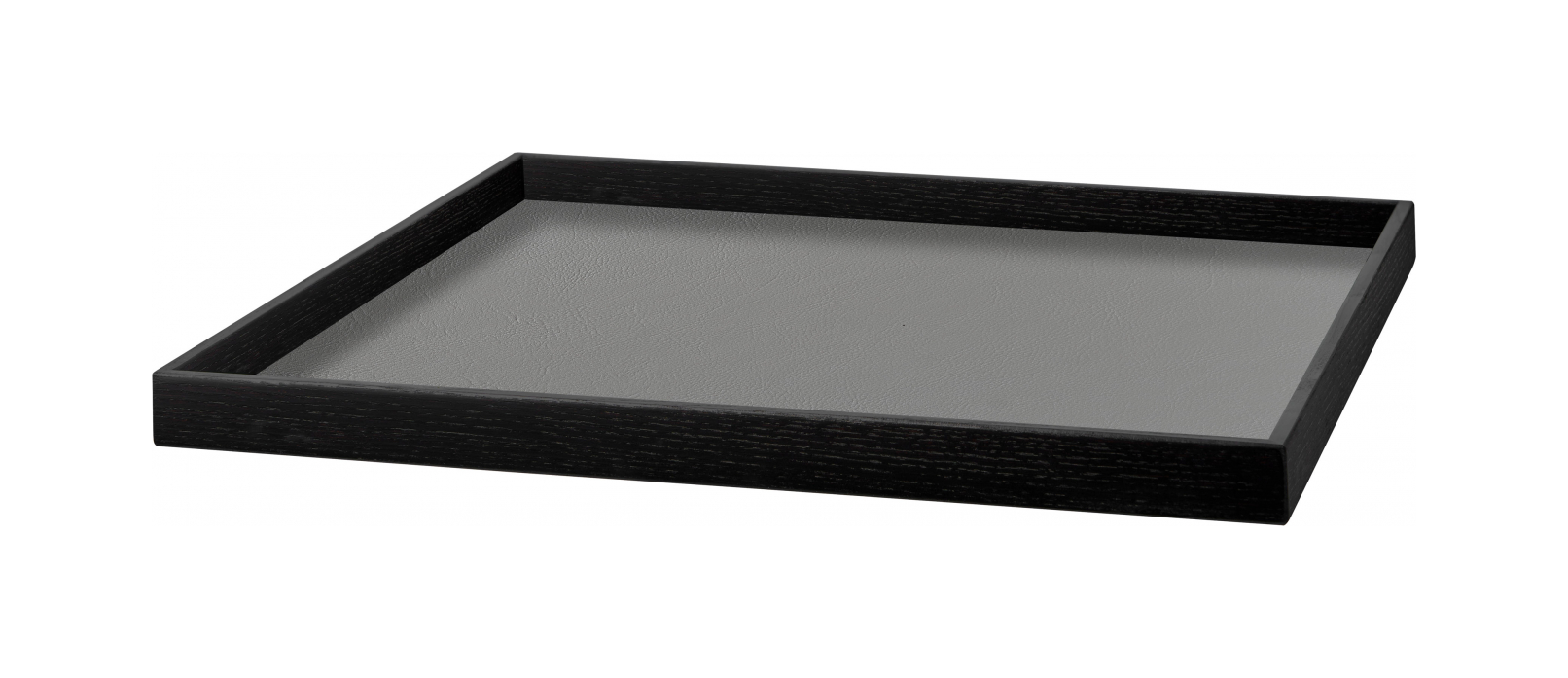 Поднос MONDO 35x35 серый, кожа, древесная паста