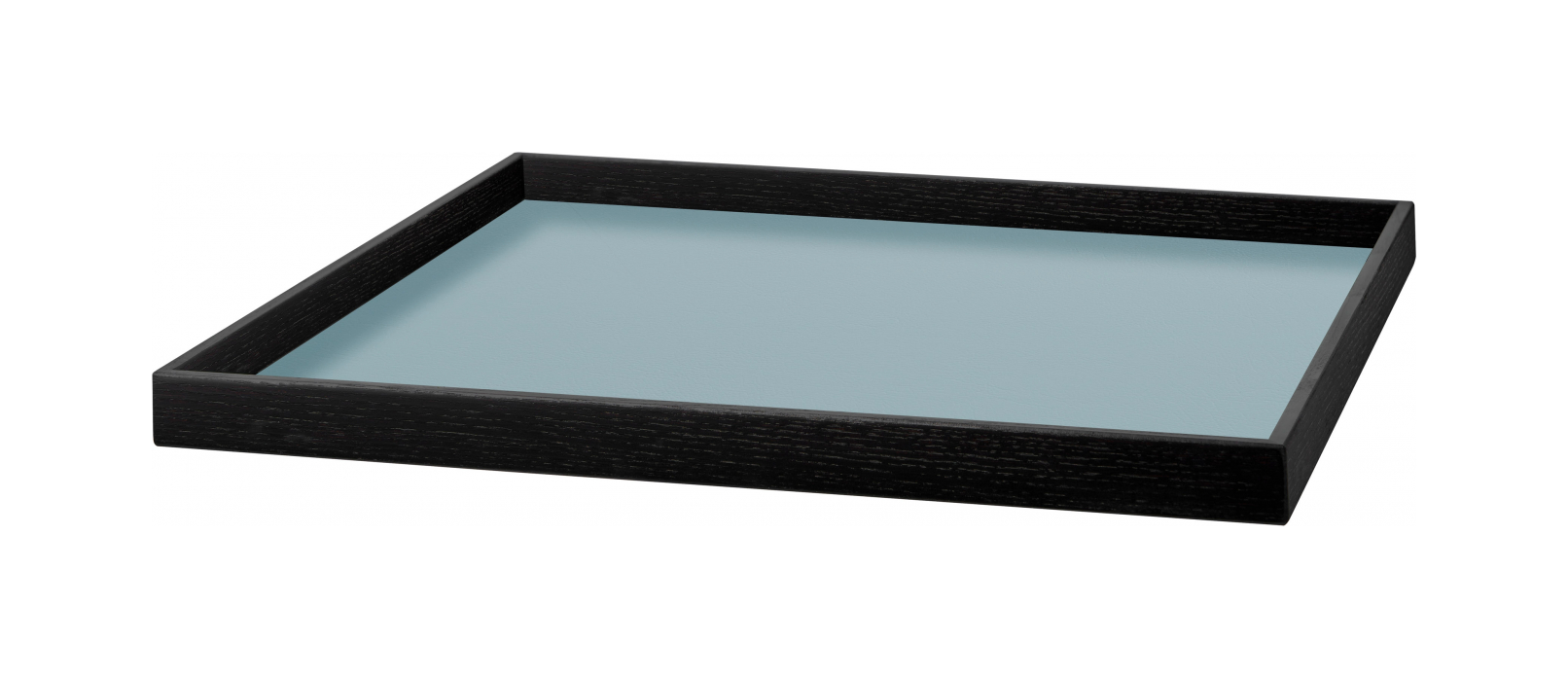 Поднос MONDO 35x35 небесно-голубой, кожа, древесная паста