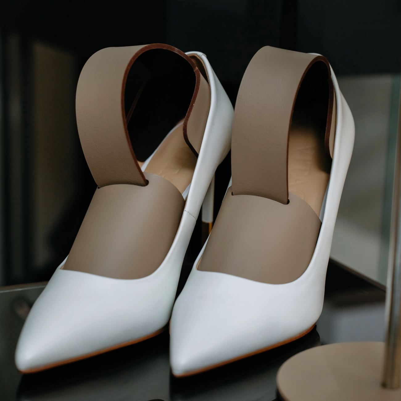 Вставка для обуви капучино-шоколад, кожа, 2 шт ADJ 333.04/06.TS30