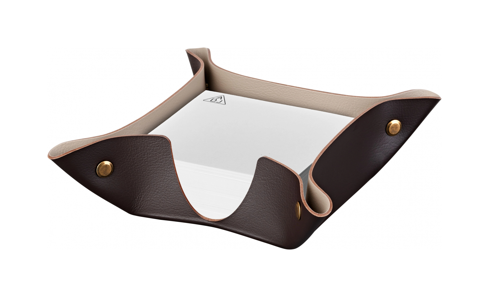 Подставка для бумажных блоков 10x10 шоколад, кожа ADJ 0105.06.TS16