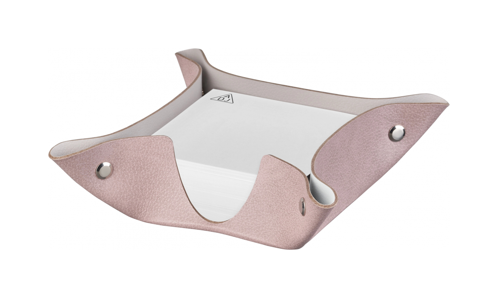 Подставка для бумажных блоков 10x10 пепельная роза, кожа – 2