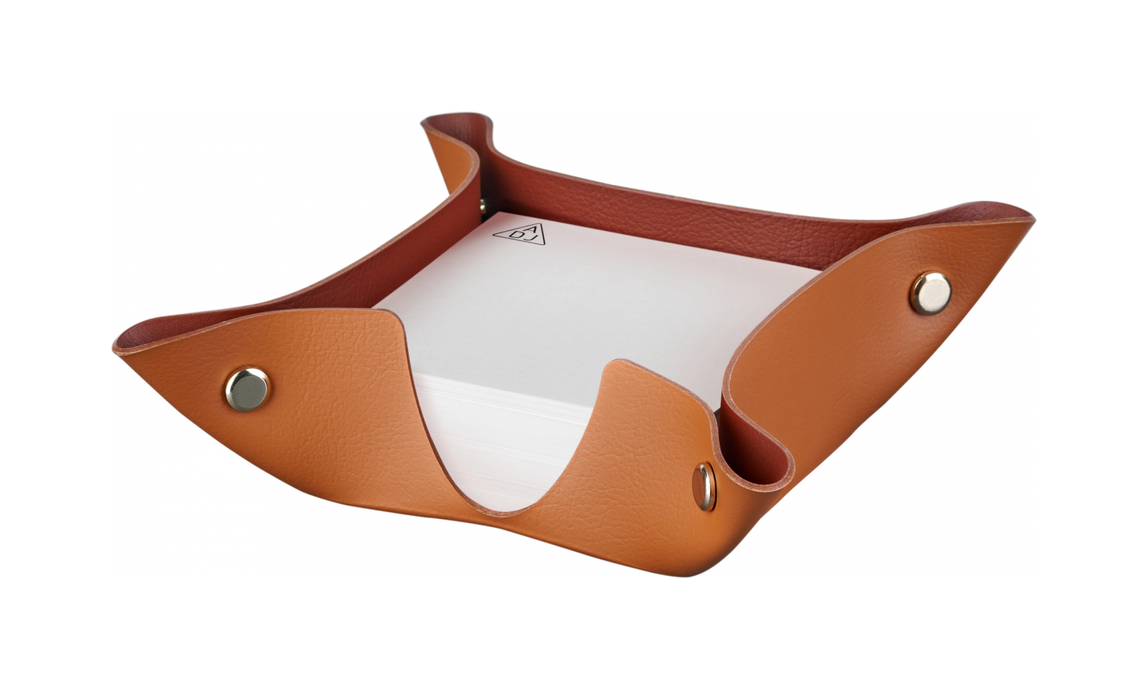 Подставка для бумажных блоков 10x10 коньяк, кожа ADJ 0105.09.TS16