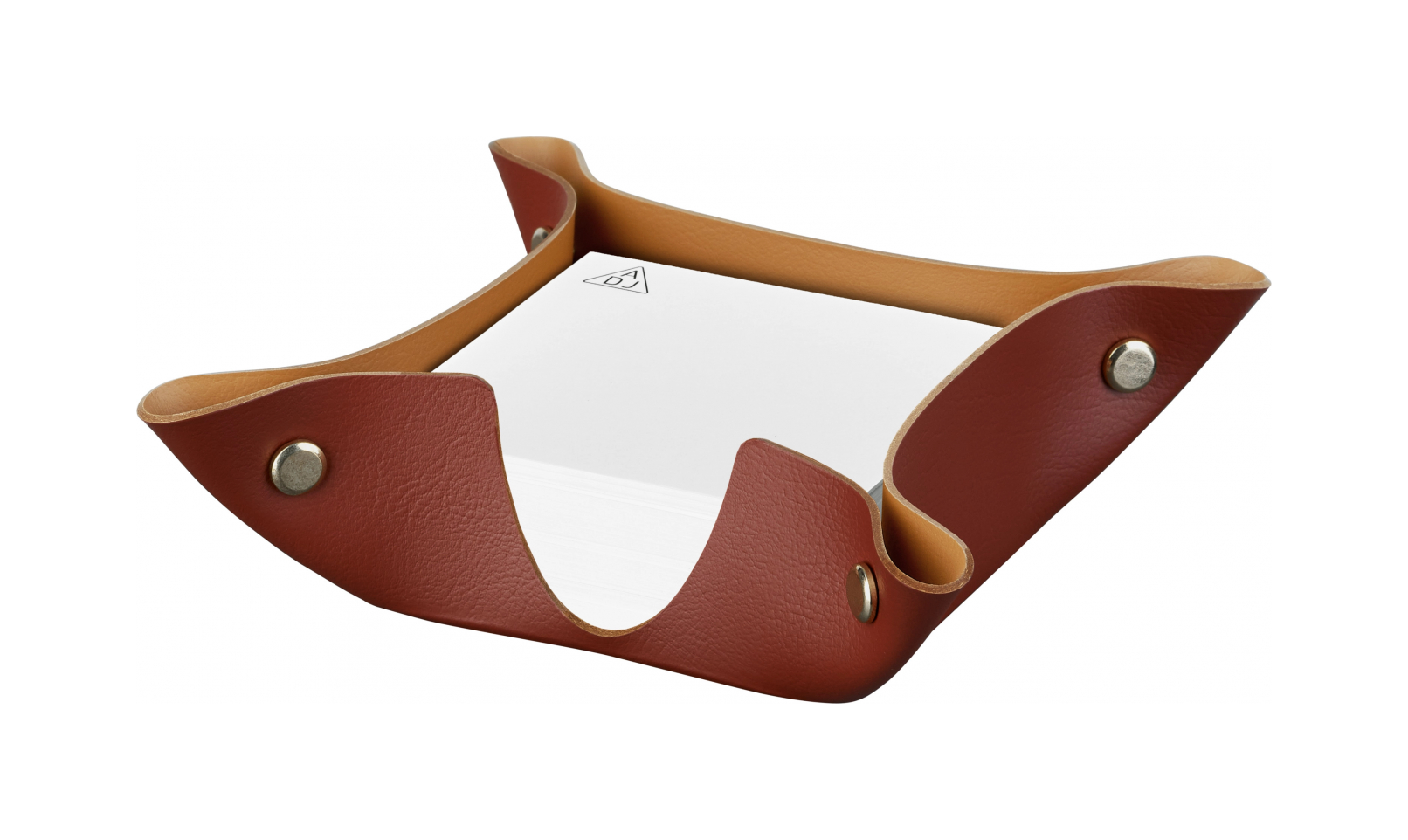 Подставка для бумажных блоков 10x10 бордо, кожа – 2