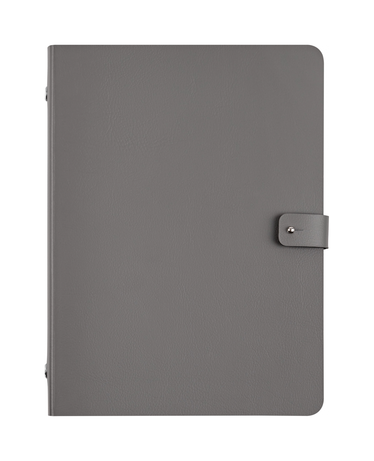 Блокнот 25х16.5 серый, кожа – 2