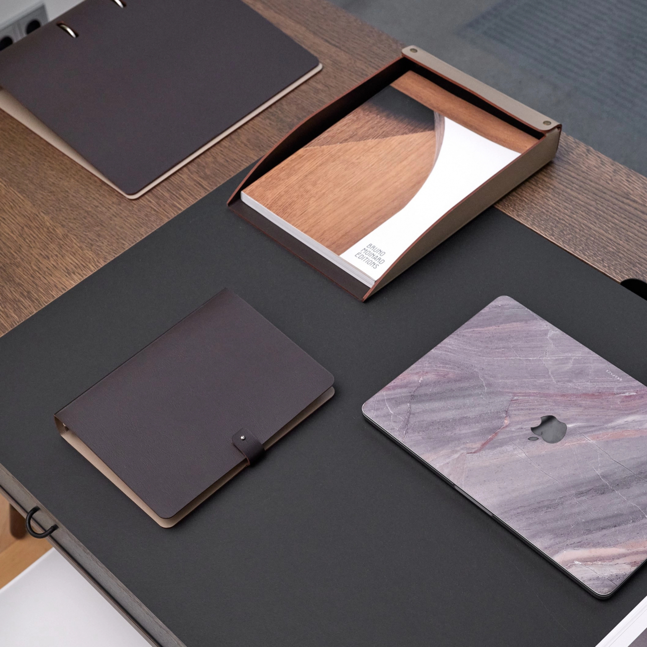 Блокнот 25х16.5 шоколад, кожа – 2