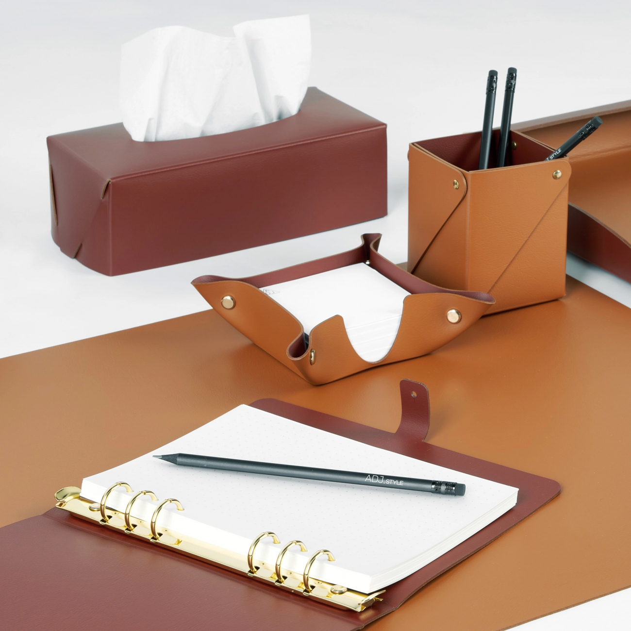 Блокнот 25х16.5 коньяк, кожа ADJ 1625.09.TS16