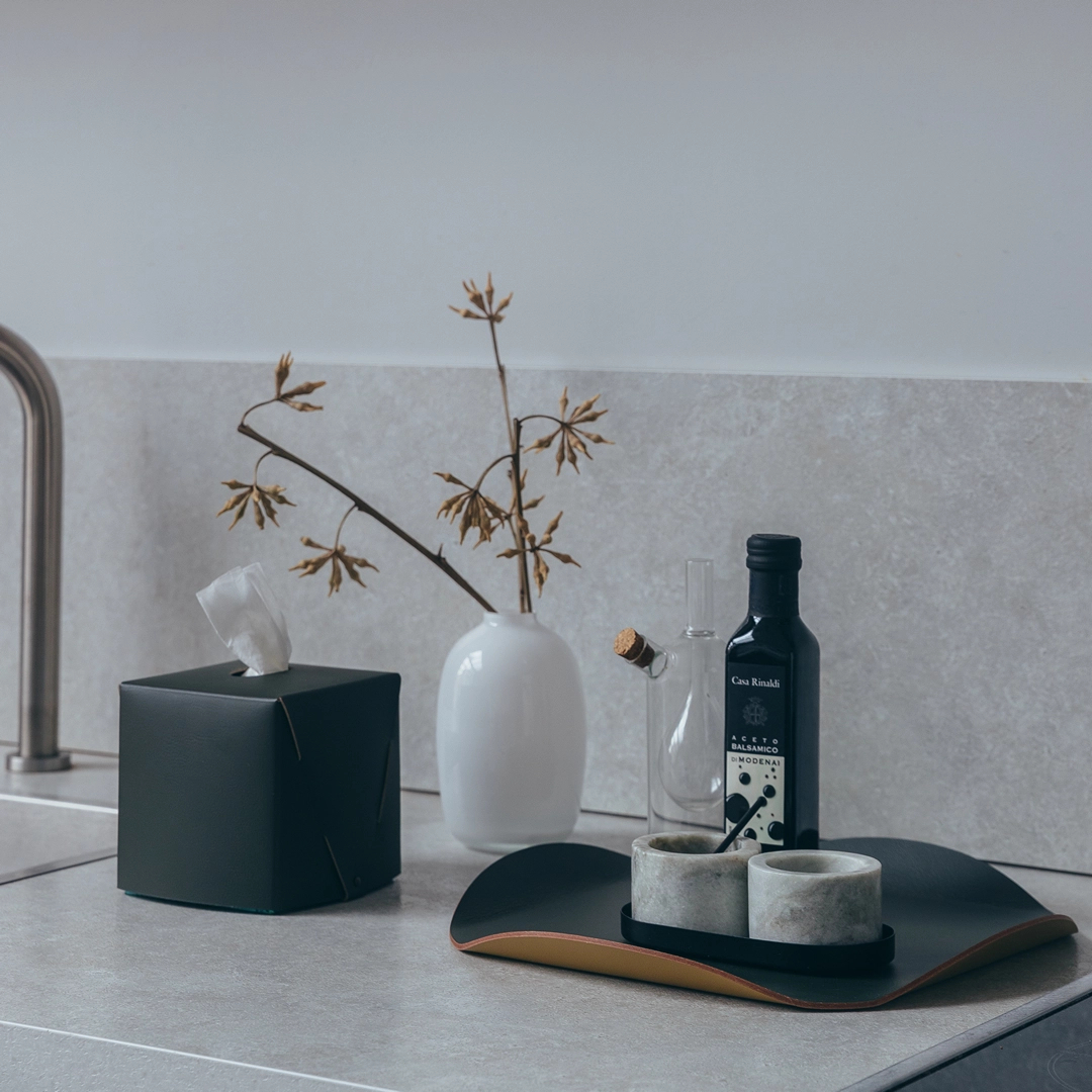 Подставка олива 25х25 кожа – 2