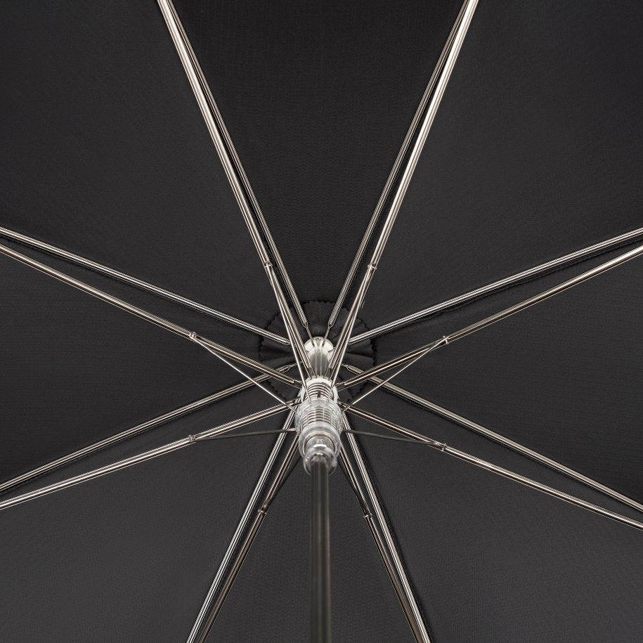 Зонт-трость мужской с кожаной плетеной ручкой – 2