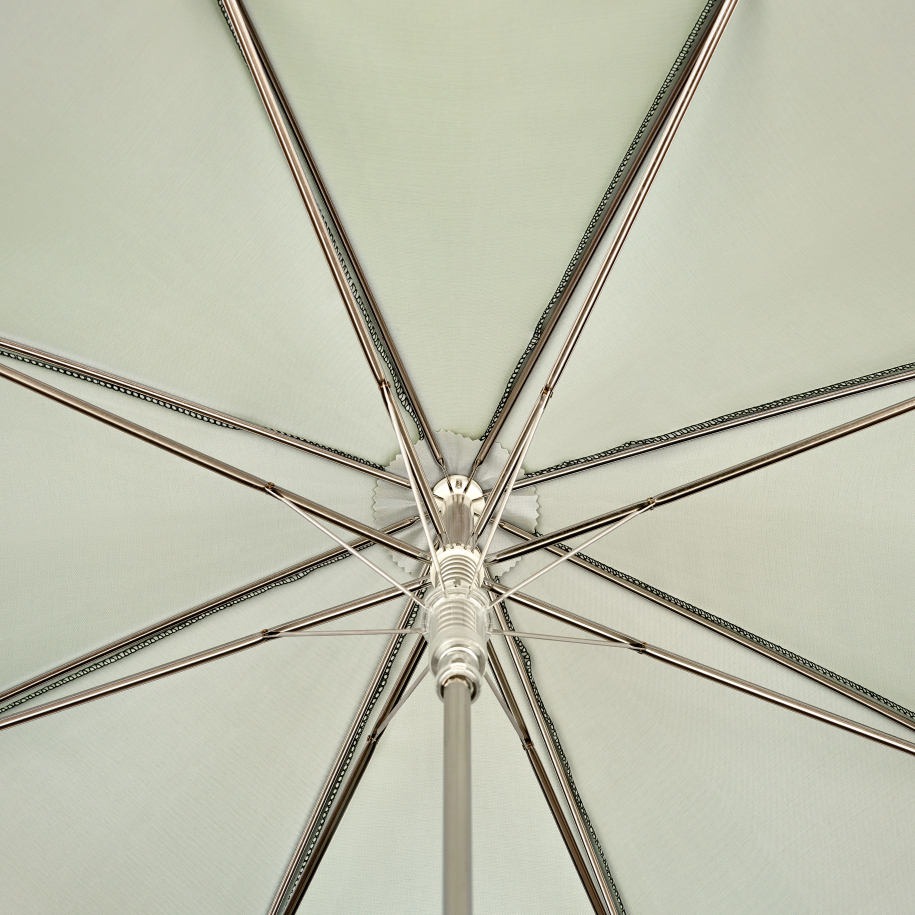 Зонт-трость женский с кожаной гладкой ручкой – 2