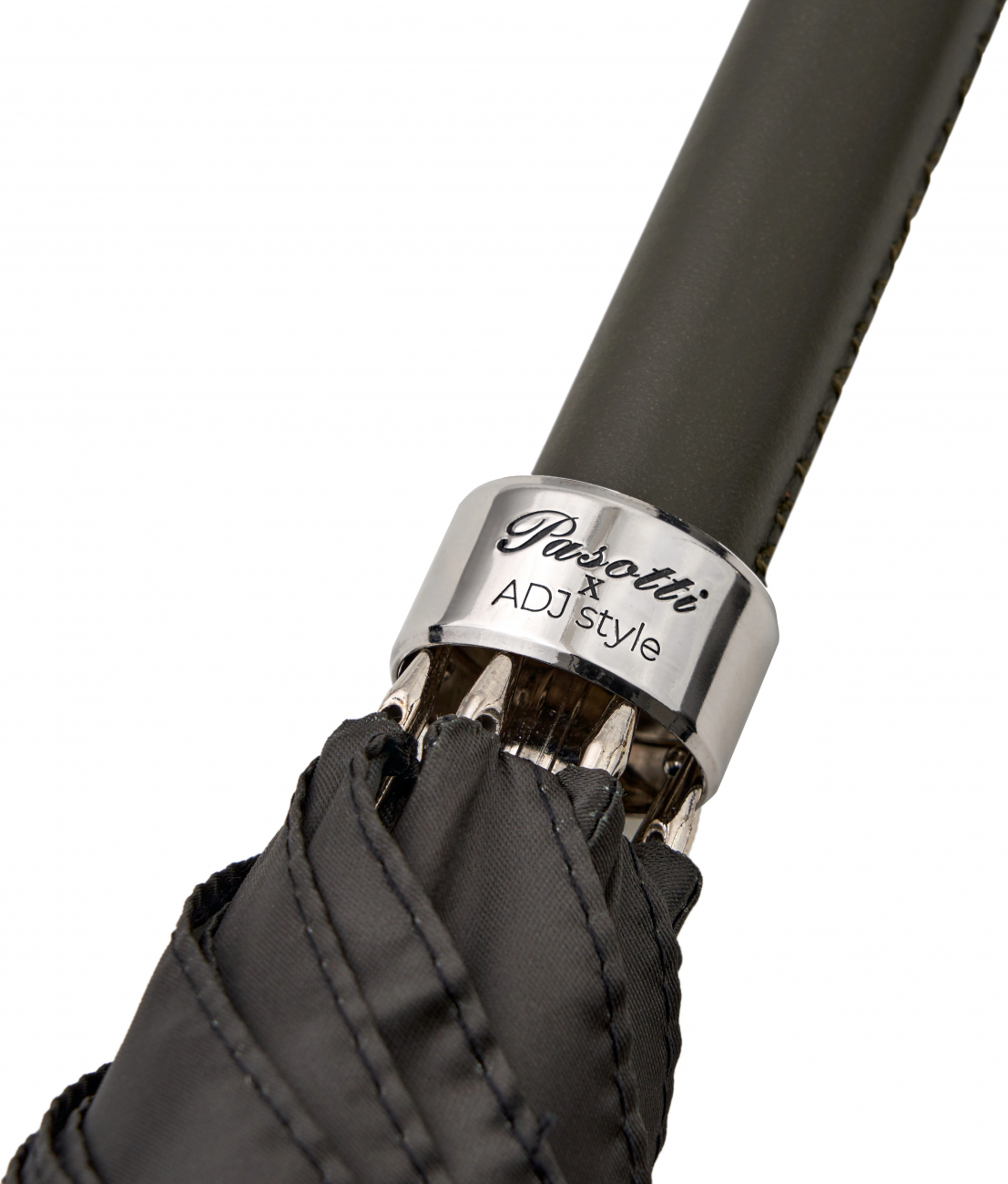 Зонт-трость женский с кожаной гладкой ручкой ADJ RASO/19