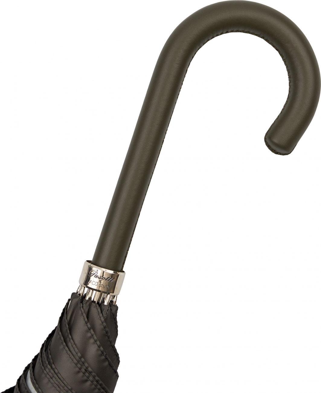 Зонт-трость женский с кожаной гладкой ручкой ADJ RASO/19