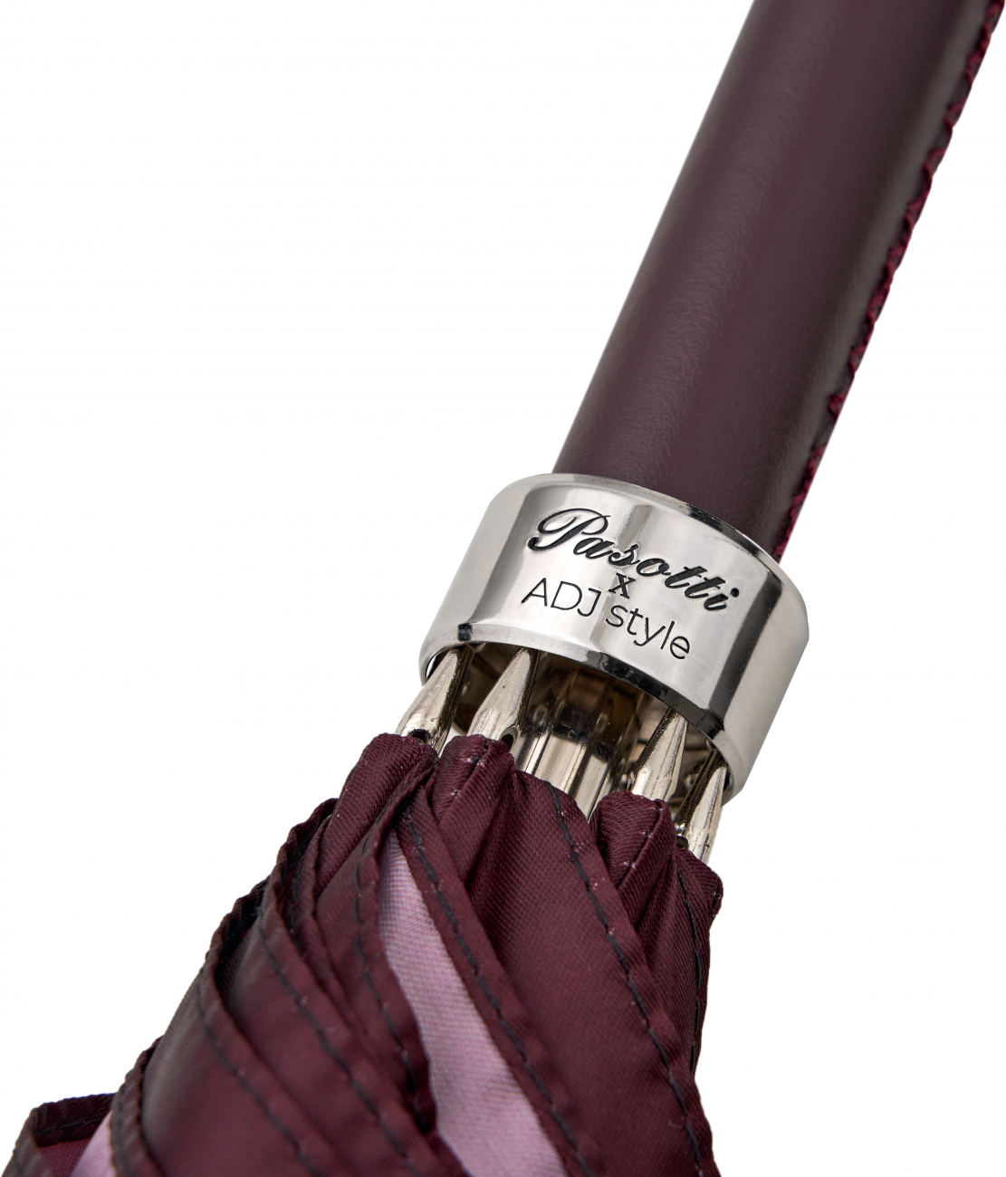 Зонт-трость женский с кожаной гладкой ручкой ADJ RASO/1