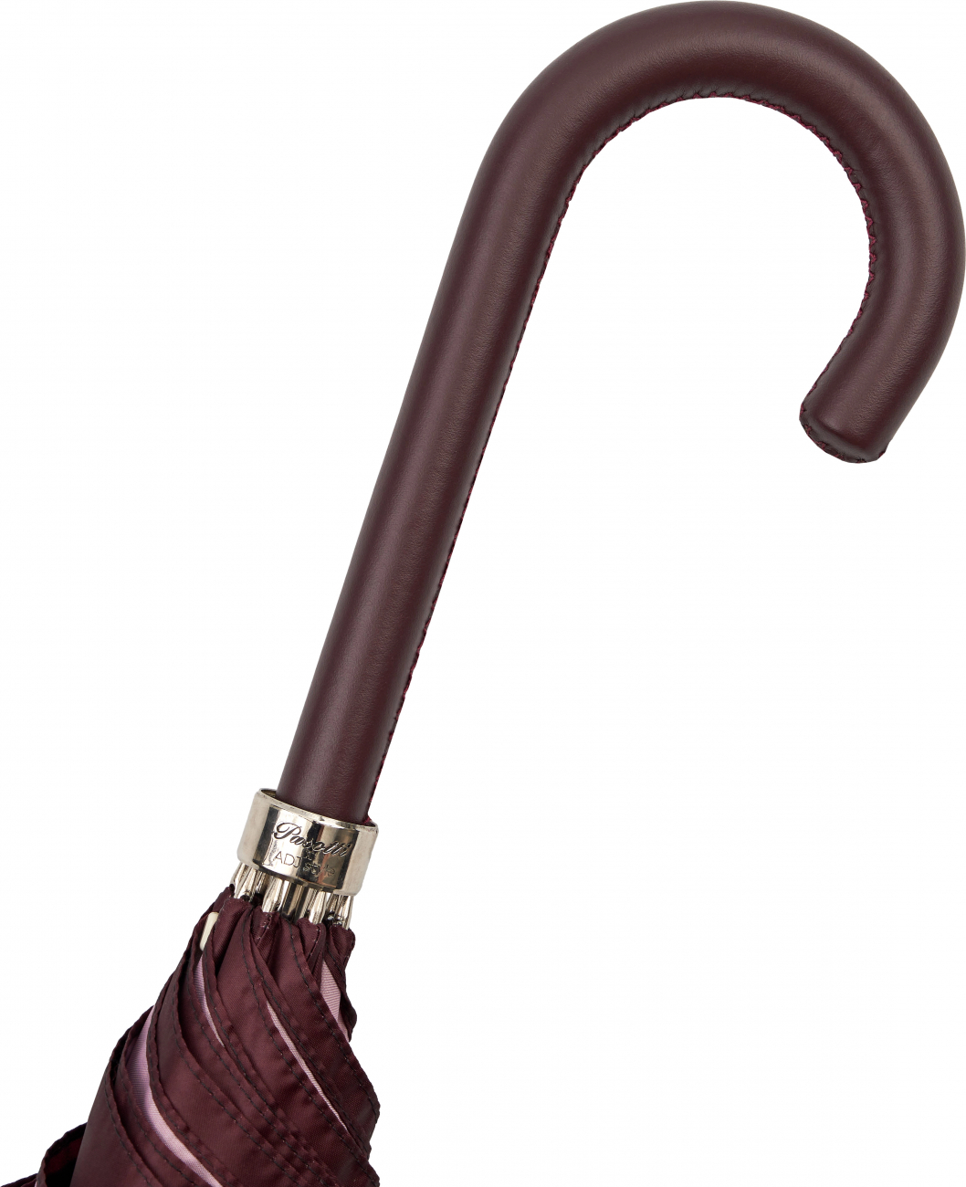 Зонт-трость женский с кожаной гладкой ручкой ADJ RASO/1