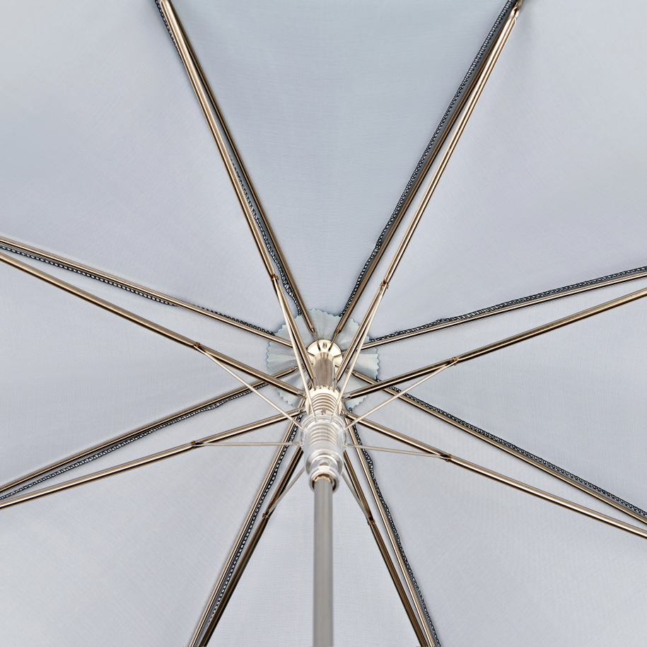 Зонт-трость женский с кожаной гладкой ручкой – 2