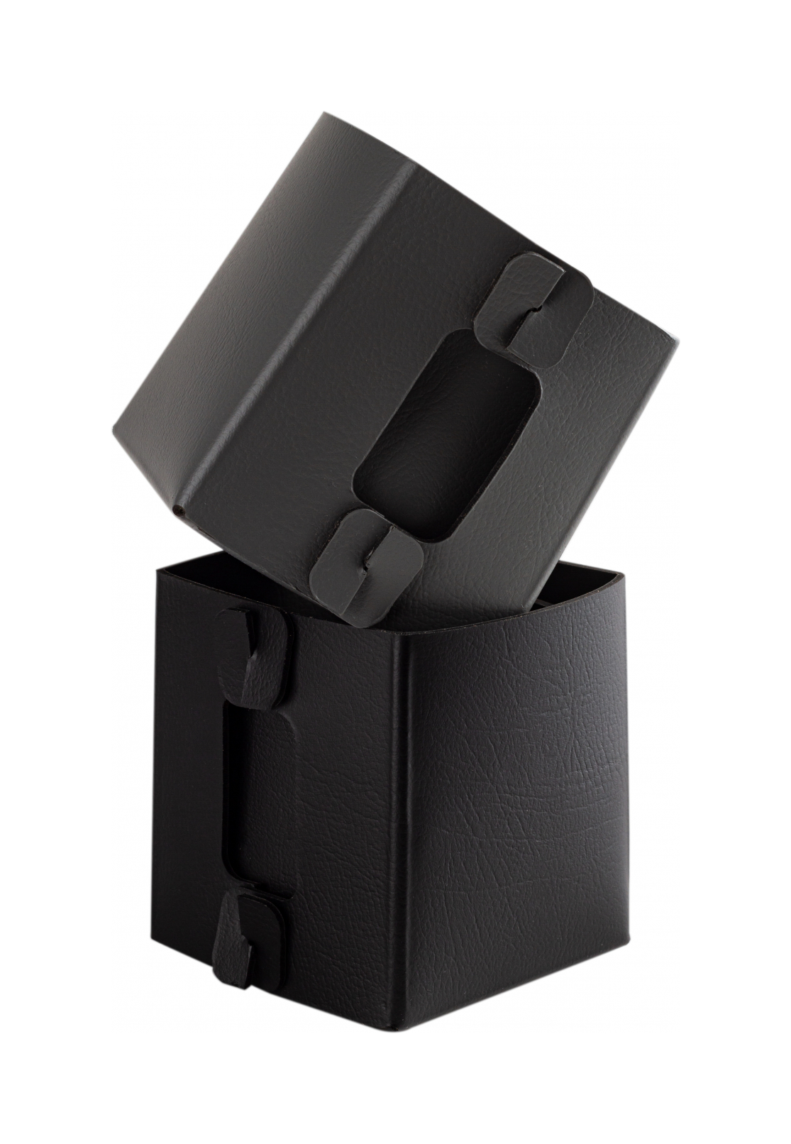 Коробочка MIU V1 7х7 чёрная, кожа – 2