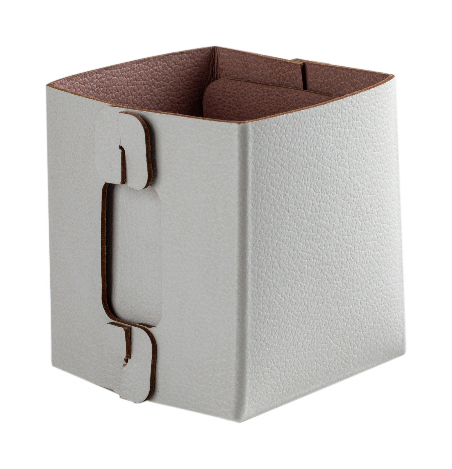 Коробочка MIU V1 7х7 устричная, кожа