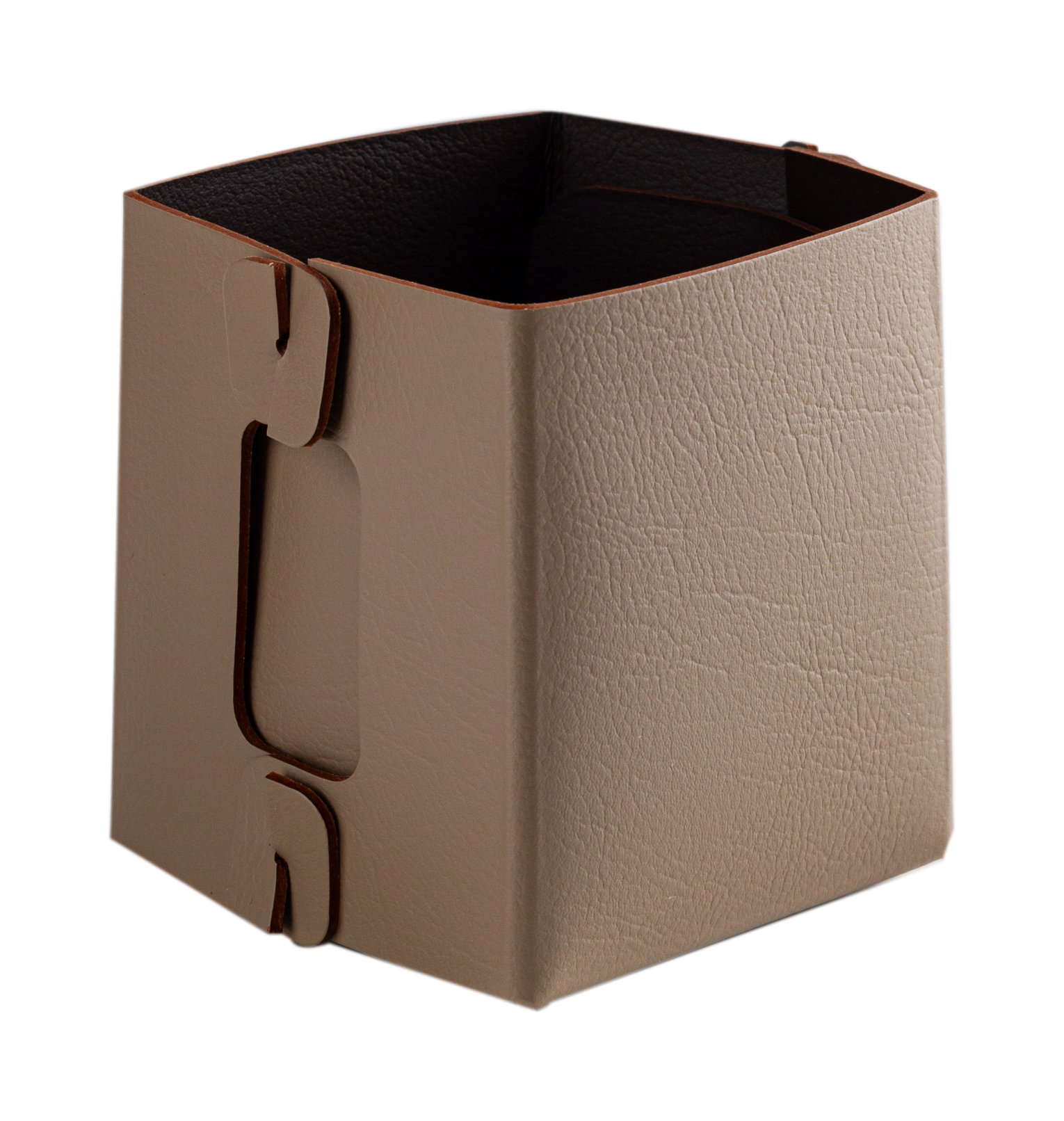 Коробочка MIU V1 7х7 капучино, кожа