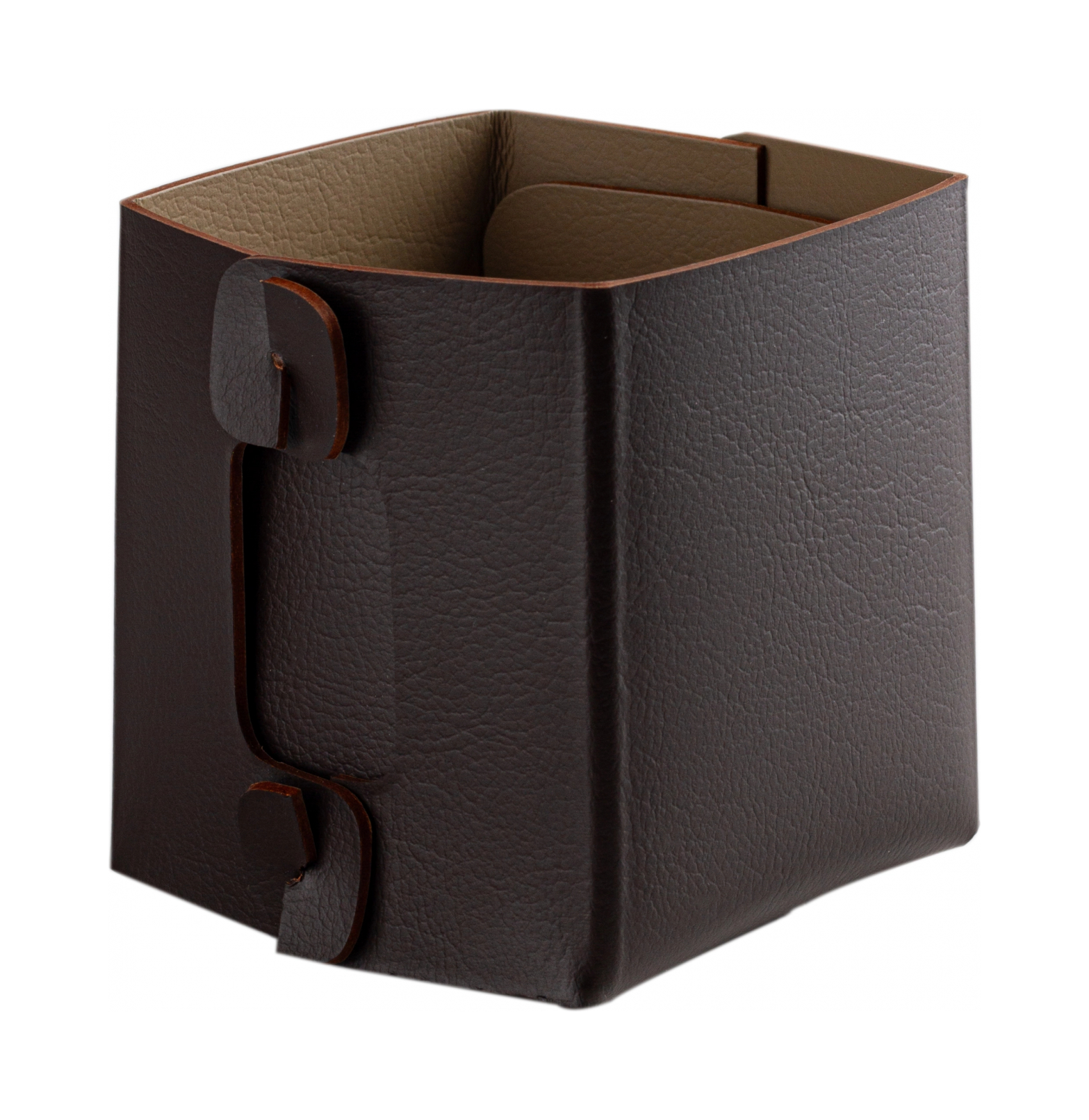 Коробочка MIU V1 7х7 шоколад, кожа