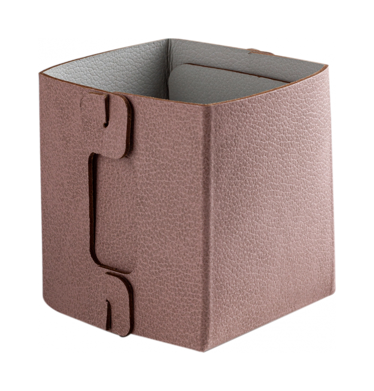 Коробочка MIU V1 7х7 пепельная роза, кожа