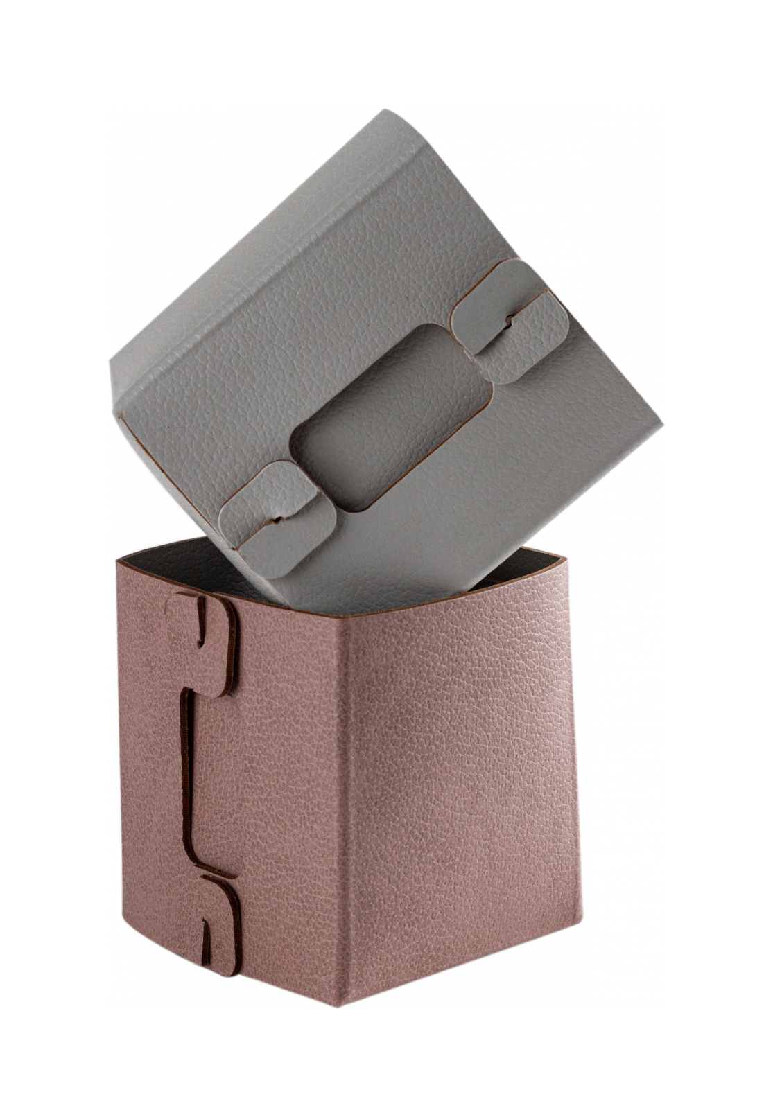 Коробочка MIU V1 7х7 пепельная роза, кожа – 2