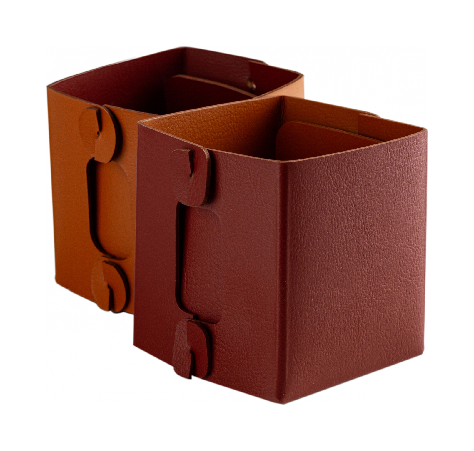 Коробочка MIU V1 7х7 коньяк, кожа – 2