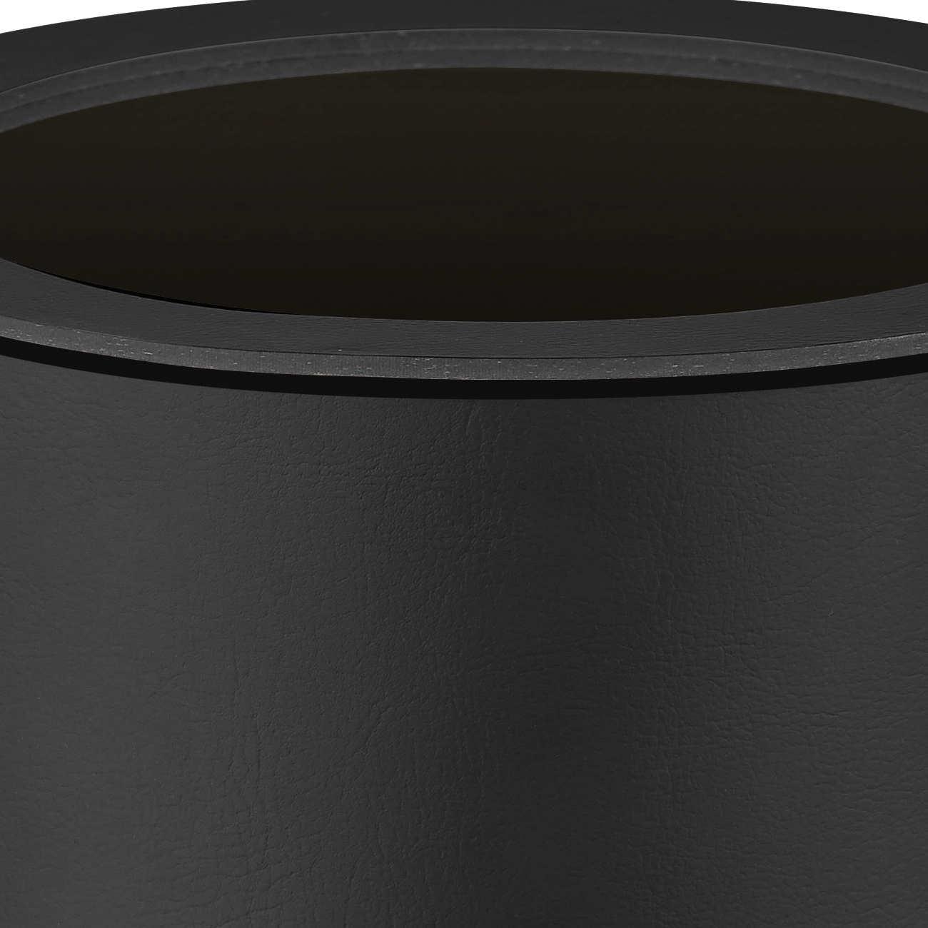 Ведро для мусора 29 см чёрное, кожа – 2