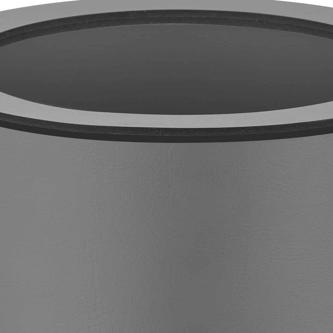 Ведро для мусора 29 см серое, кожа – 2