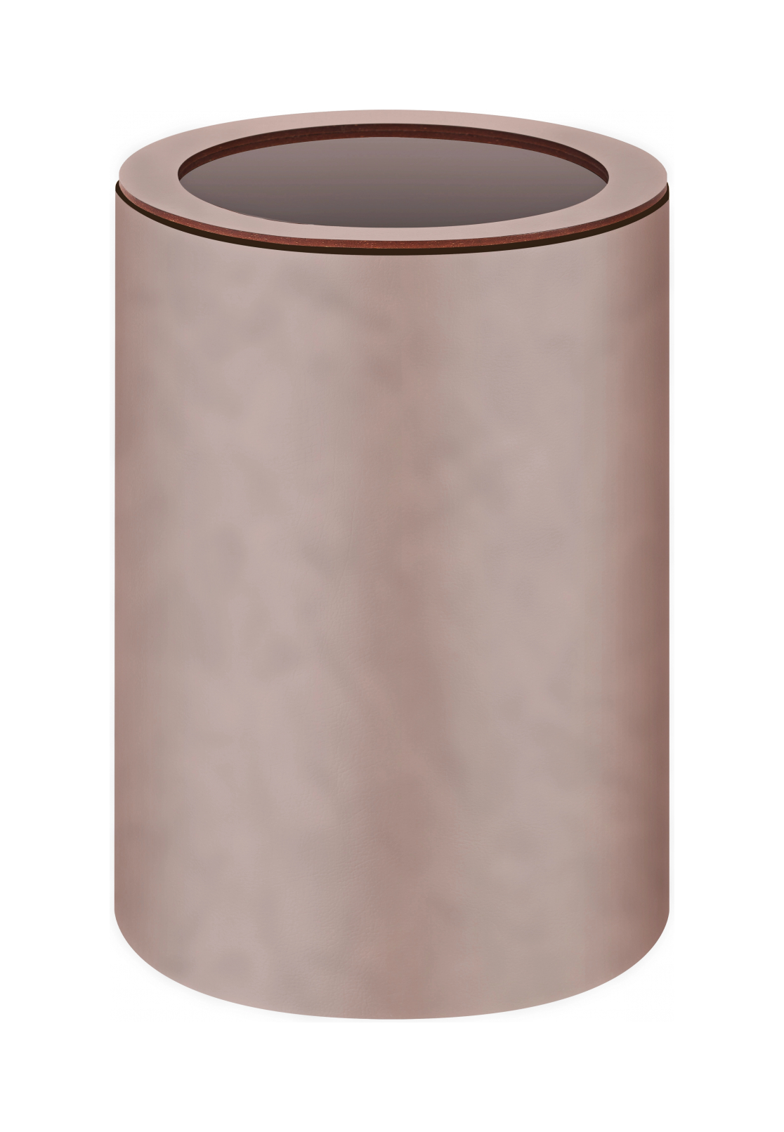 Ведро для мусора 29 см пепельная роза, кожа