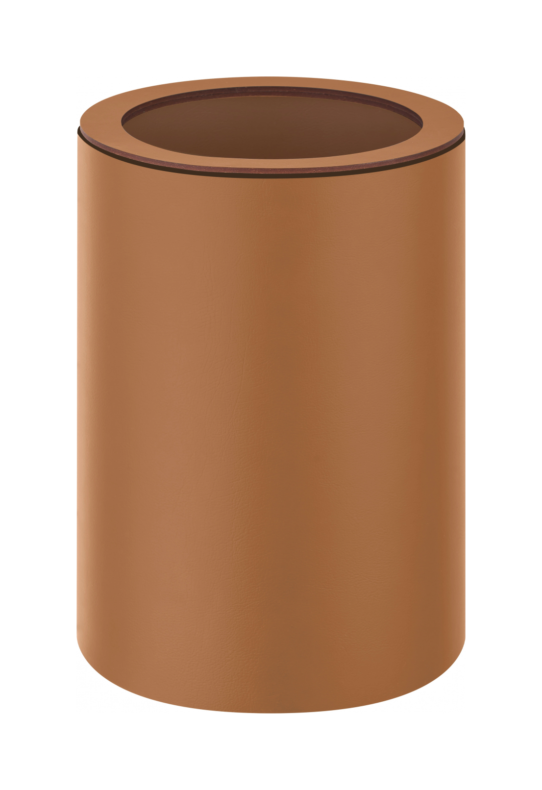 Ведро для мусора 29 см коньяк, кожа