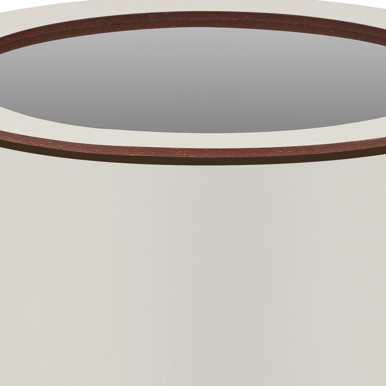 Ведро для мусора 29 см белое, кожа – 2