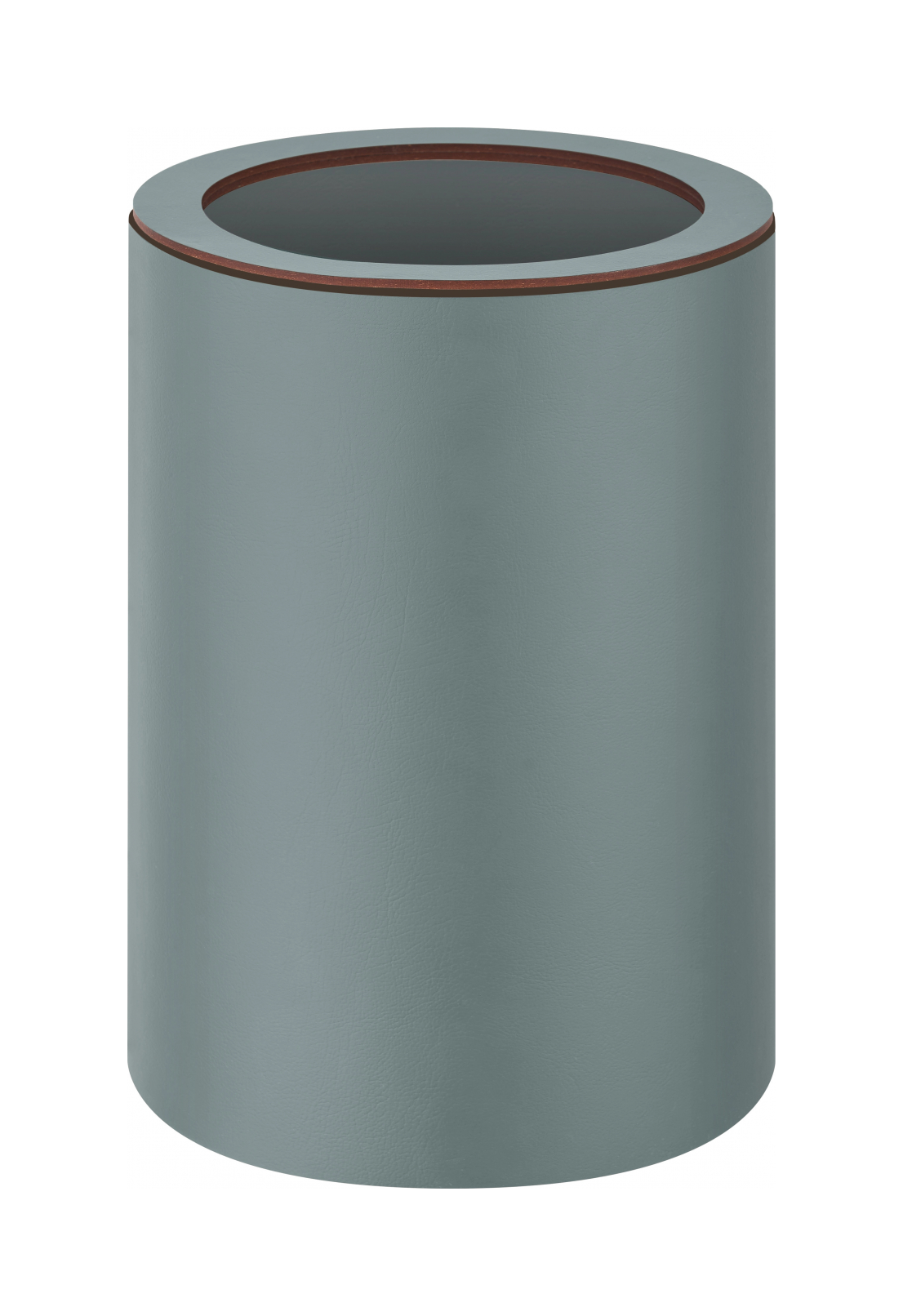 Ведро для мусора 29 см небесно-голубое, кожа