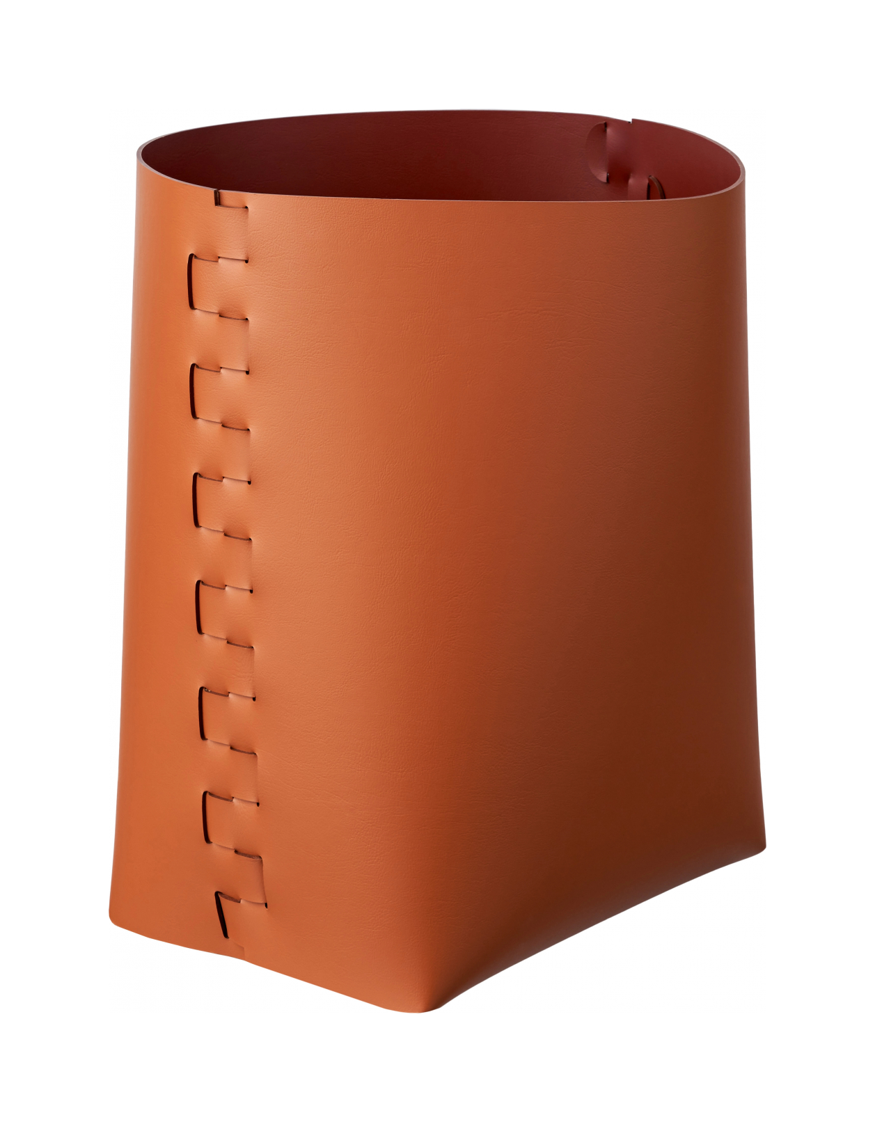 Корзина HELENA прямоугольная 35х30 см коньяк, кожа