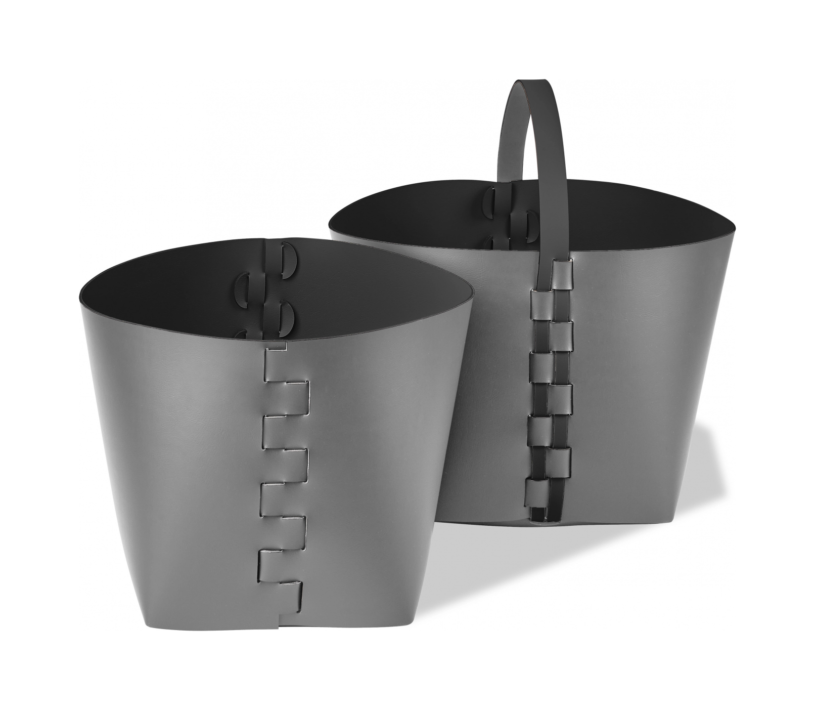 Корзина HELENA прямоугольная 35х30 см серая, кожа – 2