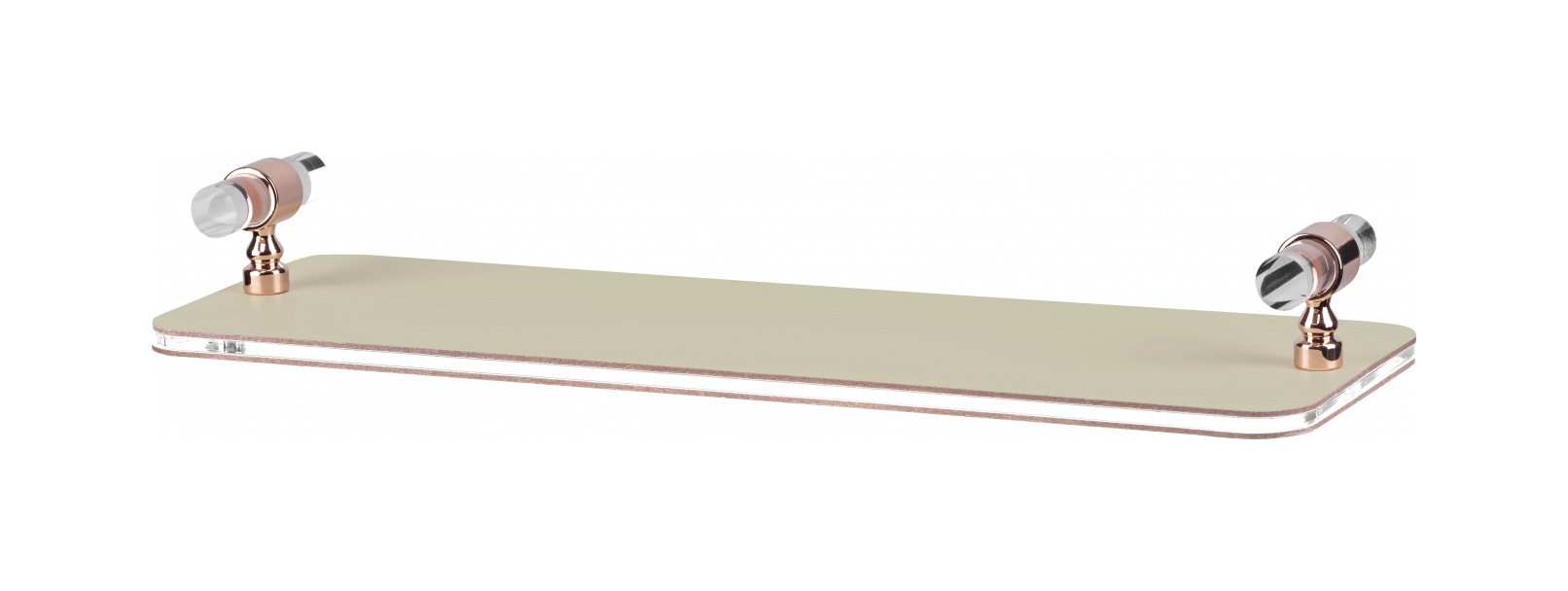 Поднос LINFINITO 33х10 см панна кота, кожа, медь