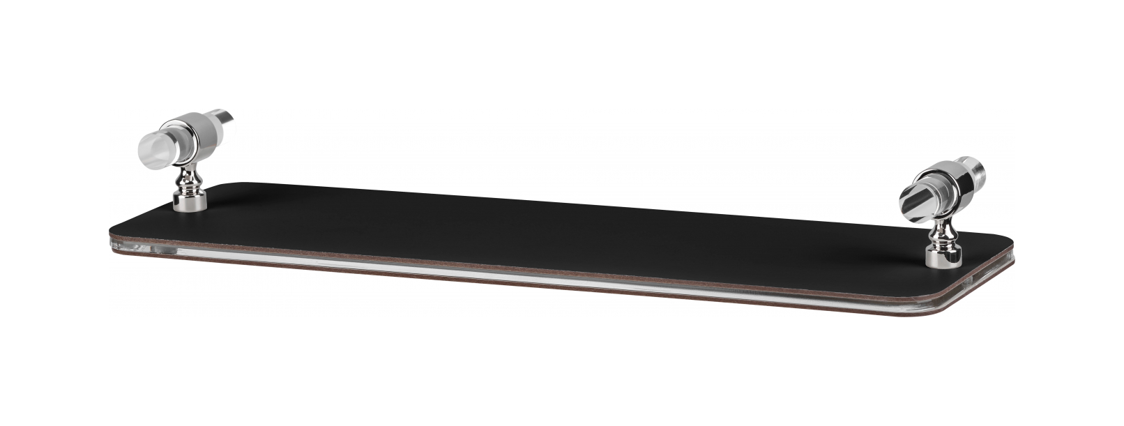 Поднос LINFINITO 33х10 см чёрный, кожа, хром