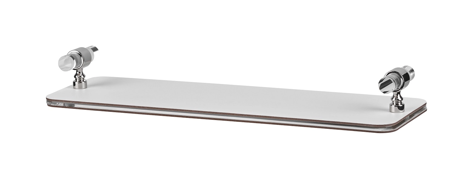 Поднос ADJ LINFINITO 33х10 см устричный, кожа, хром