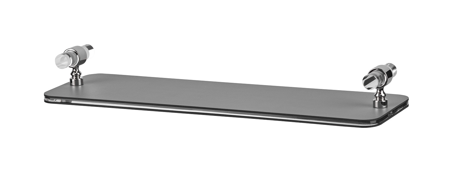 Поднос ADJ LINFINITO 33х10 см серый, кожа, хром