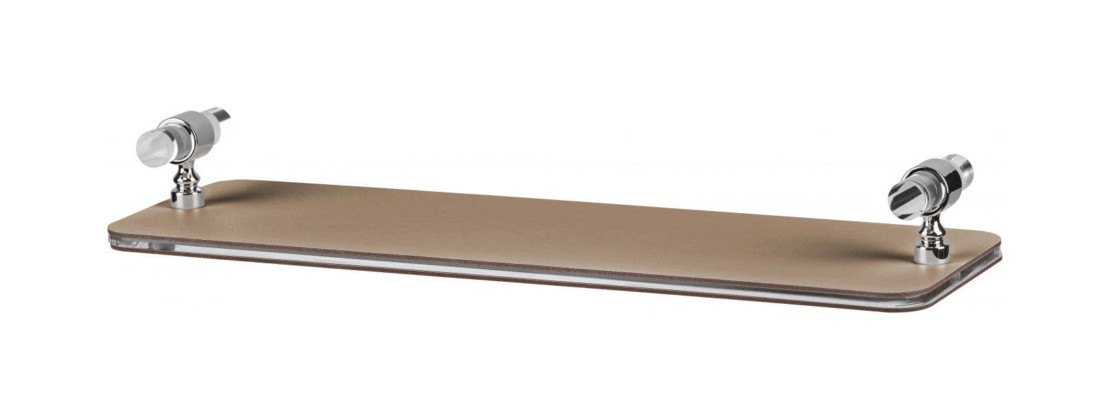 Поднос LINFINITO 33х10 см капучино, кожа, хром