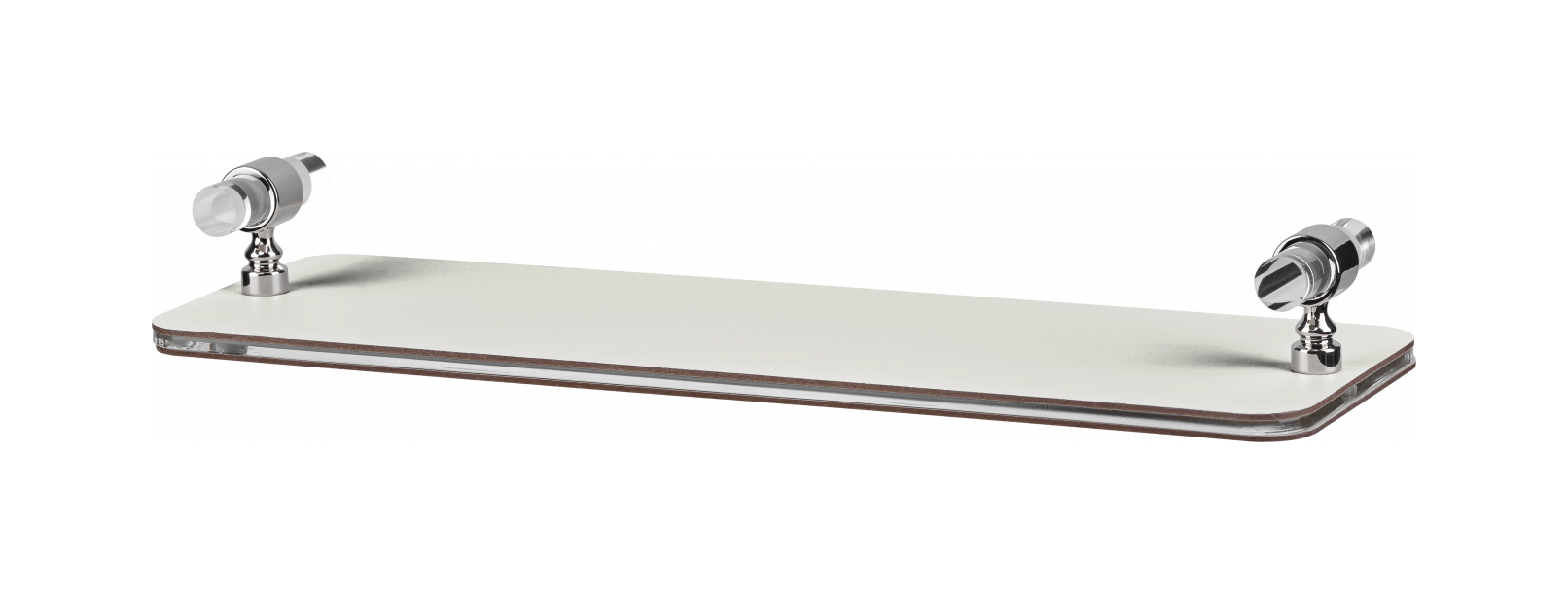 Поднос LINFINITO 33х10 см белый, кожа, хром