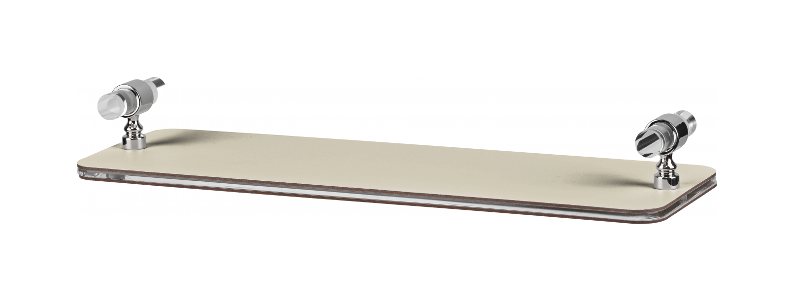 Поднос LINFINITO 33х10 см панна кота, кожа, хром