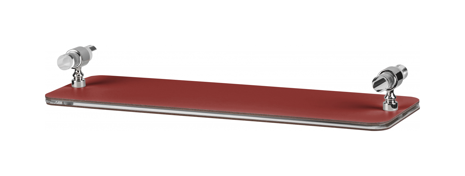 Поднос LINFINITO 33х10 см бордо, кожа, хром